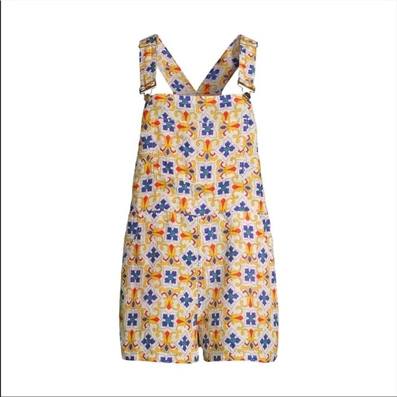 Weworewhat Linen Shortalls - Picture 1 of 6